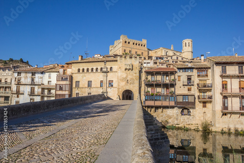 Historical bridge leading to the medieval city of Valderrobres