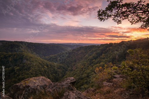 Fotografía Sonnenuntergang über dem Bodetal