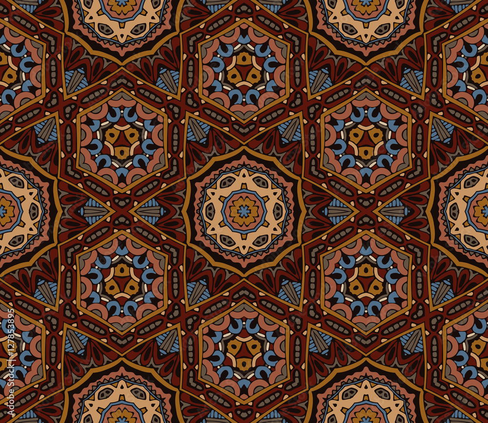  geometric mosaic vintage ethnic seamless pattern 