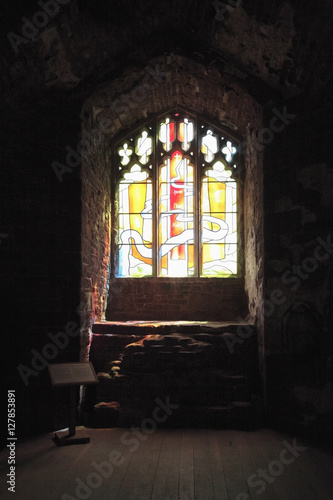 site and views goodrich castle herefordshire england uk