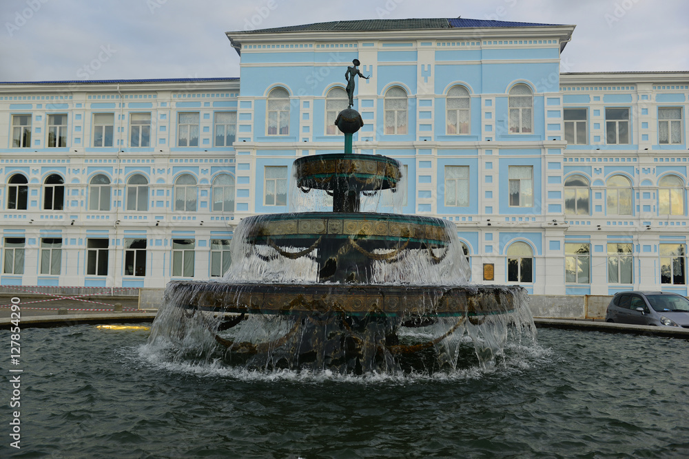 Beautiful showy fountain in Batumi