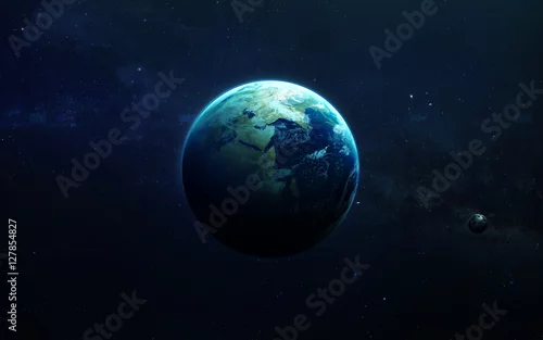 Obraz Ziemia - Piękna sztuka w wysokiej rozdzielczości przedstawia planetę Układu Słonecznego. Ten obraz elementy dostarczone przez NASA