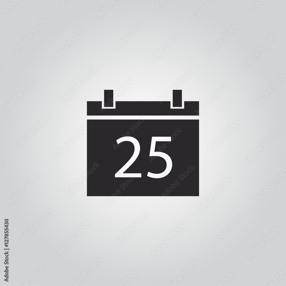 Christmas day, 25 December, twenty five calendar icon vector ill Christmas day, 25 December, twenty five calendar icon vector ill
