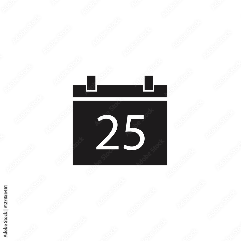 Christmas day, 25 December, twenty five calendar icon vector ill Christmas day, 25 December, twenty five calendar icon vector ill