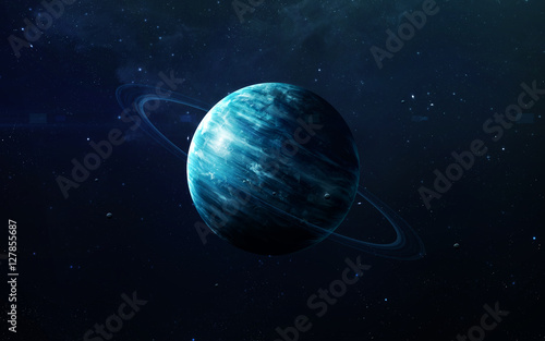 Fotografie, Obraz Uranus - High resolution beautiful art presents planet of the solar system