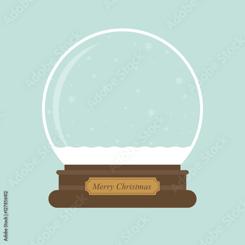 cartoon christmas snowglobe