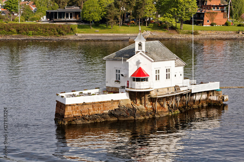 Lighthouse Dyna Fyr near Oslo from 1874