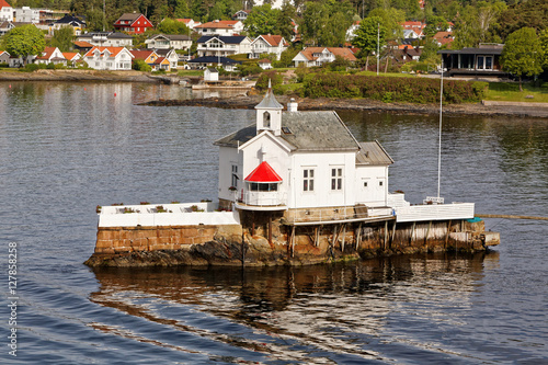 Lighthouse Dyna Fyr near Oslo from 1874