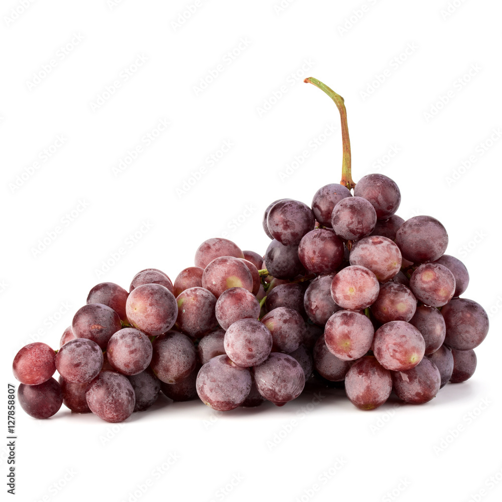 Fototapeta premium Red grape berry bunch isolated on white background cutout