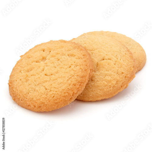 short pastry cookies isolated on white background