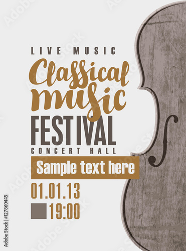 poster for a concert of classical music with violin