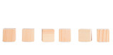 wooden blocks on a white background