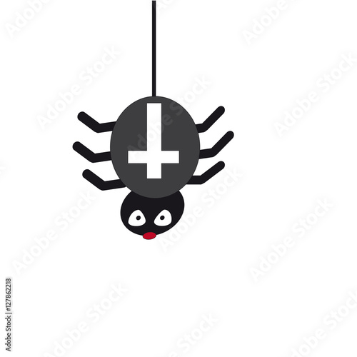 Spider crusader on white background.