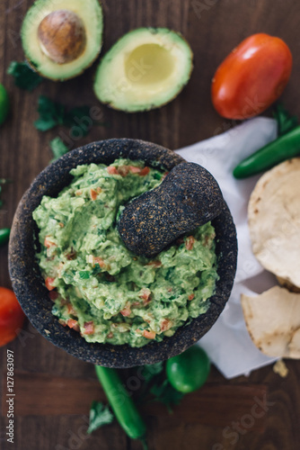 Fotografie A typical mexican food: Guacamole