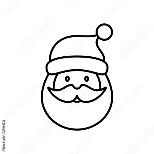 santa claus face beard mustage happy xmas christmas new year out