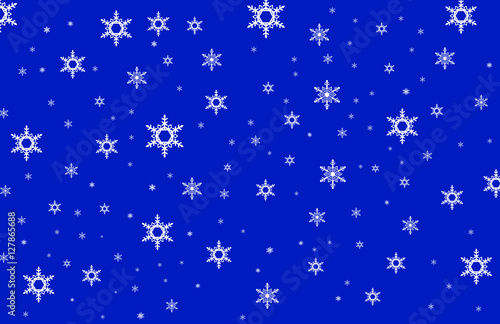 Snowflake on blue bakground