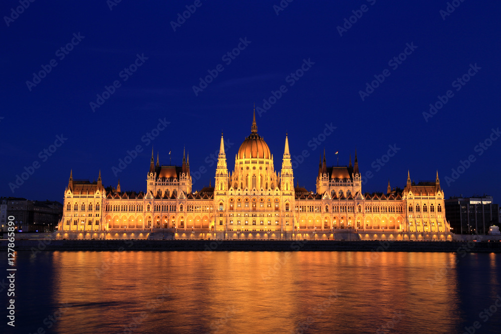 Budapest Parliament at Dusk, Hungary