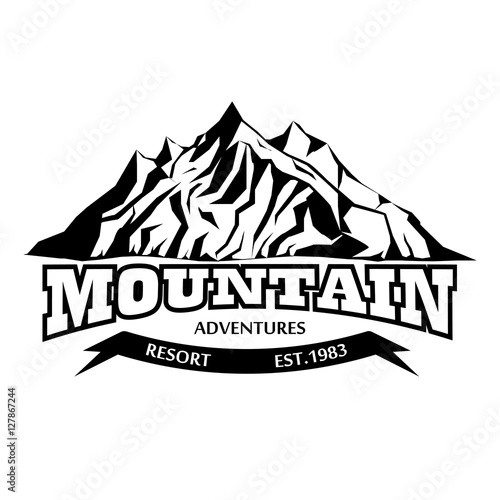 vector icon of mountain for logo for mountain adventure