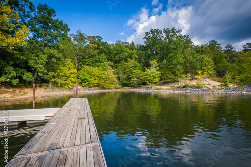 Docks in Lake Wylie, at McDowell Nature Preserve, in Charlotte,