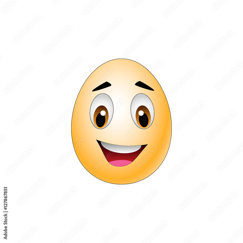 Fototapeta premium vector illustration of cartoon egg laughing