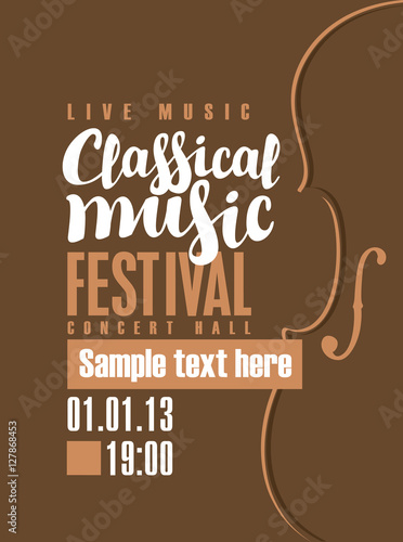 poster for a concert of classical music with violin