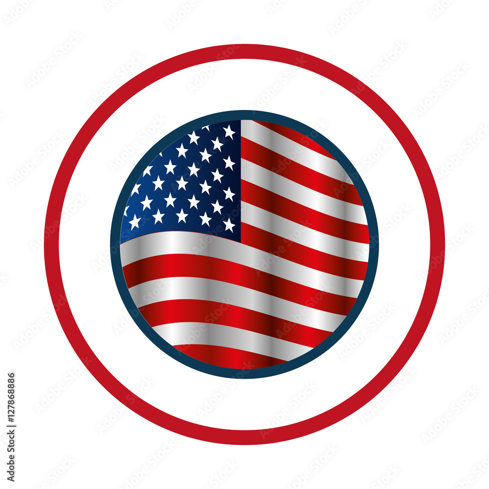 Obraz united states of america emblem vector illustration design