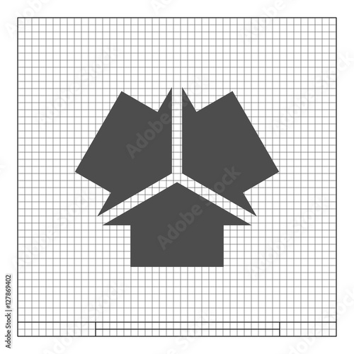 Diamond disc for concrete cutting vector icon