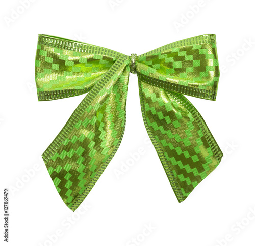 Green Checkered Bow