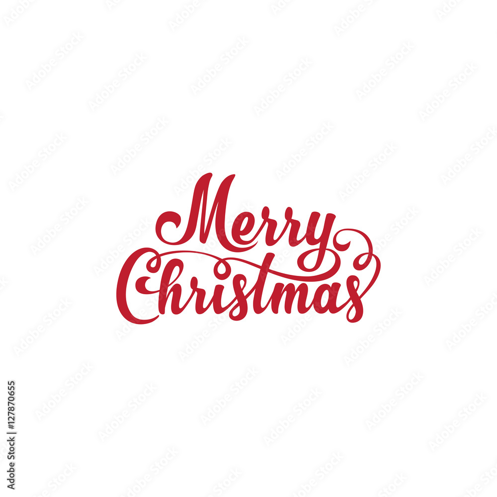 Merry Christmas vector text Calligraphic Lettering Font vintage