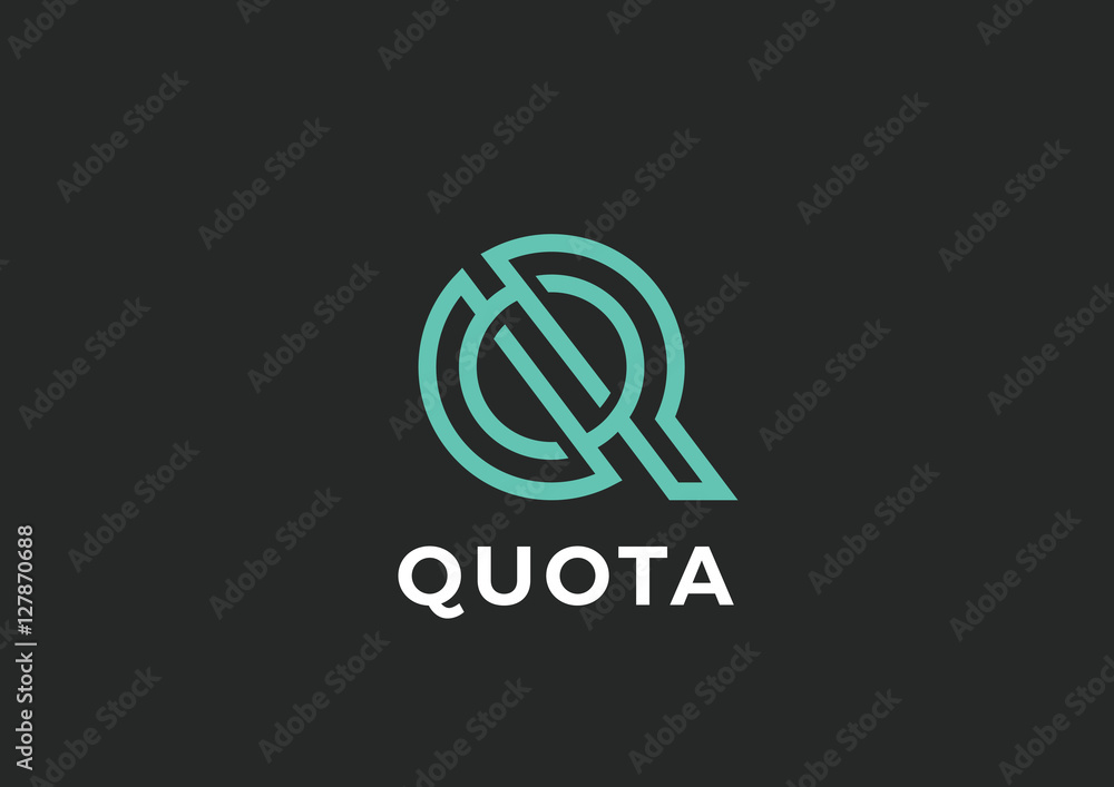 Letter Q Logo design vector Linear. Luxury Fashion Business Letter Q Logo design vector Linear. Luxury Fashion Business