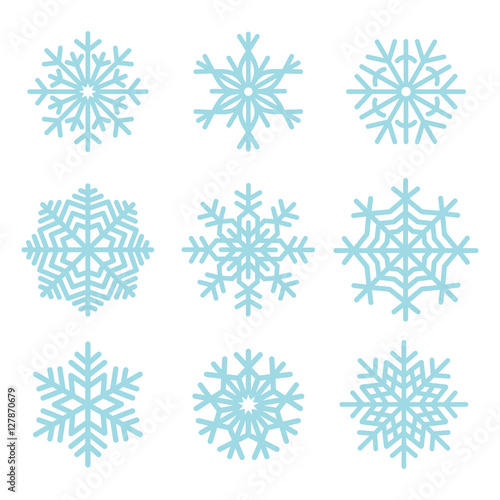 Snowflakes vector design set