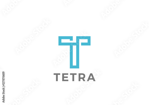 Letter T Logo design vector Linear. Luxury Fashion Business