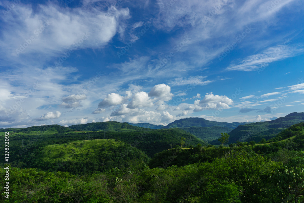 green mountains from Nicaragua
