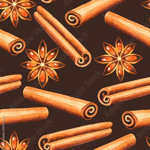 Cinnamon and star anise seamless
