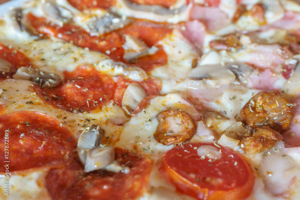 detailed pizza close up detailed pizza close up