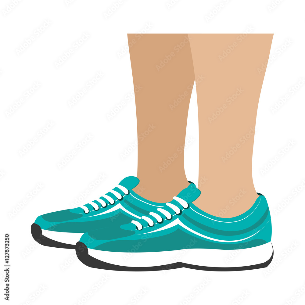 tennis shoes sport isolated icon vector illustration design