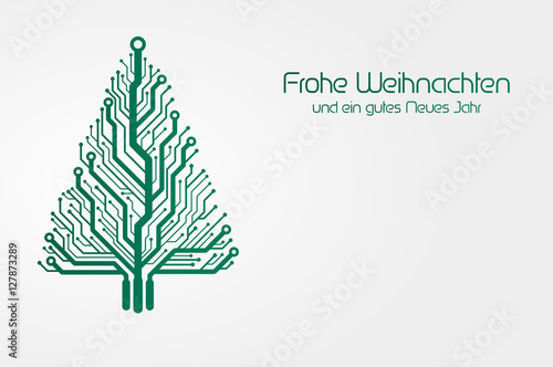 Grüne Weihnachtskarte