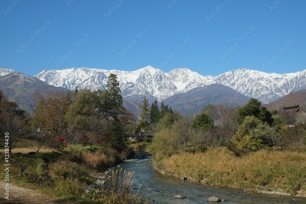 Naklejka premium 長野県 白馬 大手公園から撮影