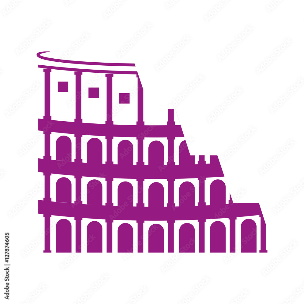 rome coliseum landmark icon vector illustration design rome coliseum landmark icon vector illustration design
