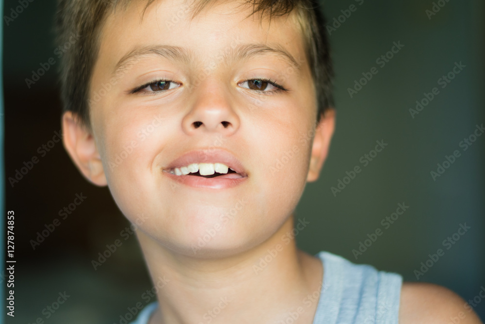 Boy smiling