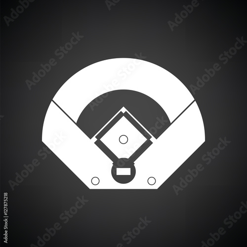 Baseball field aerial view icon