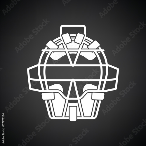 Baseball face protector icon