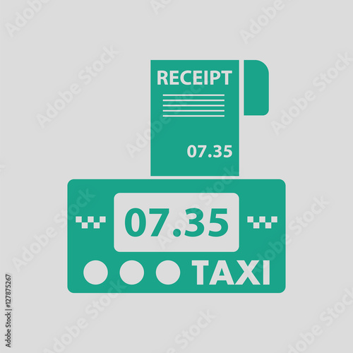 Taxi meter with receipt icon