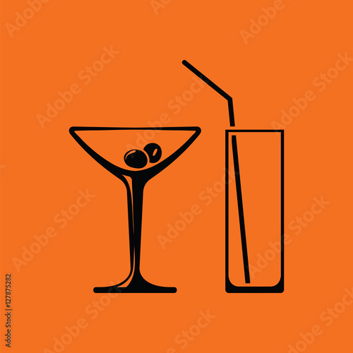 Coctail glasses icon