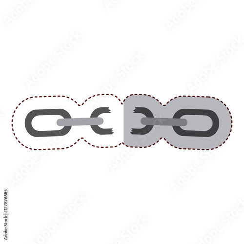 Link icon. Connection internet and chain theme. Isolated design. Vector illustration