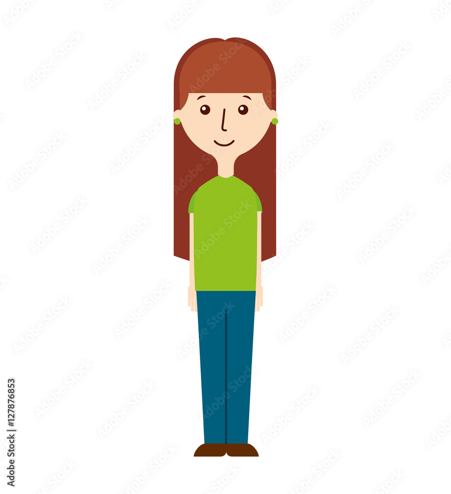 young woman avatar character vector illustration design young woman avatar character vector illustration design