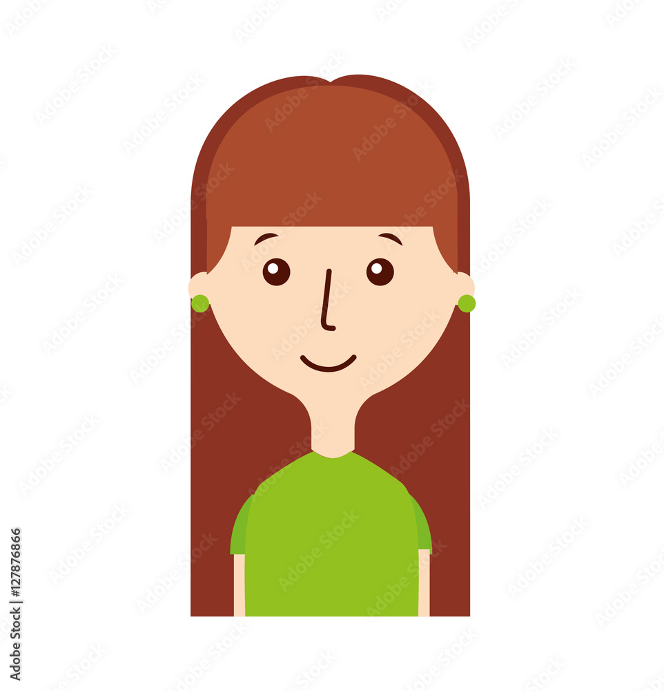 young woman avatar character vector illustration design young woman avatar character vector illustration design