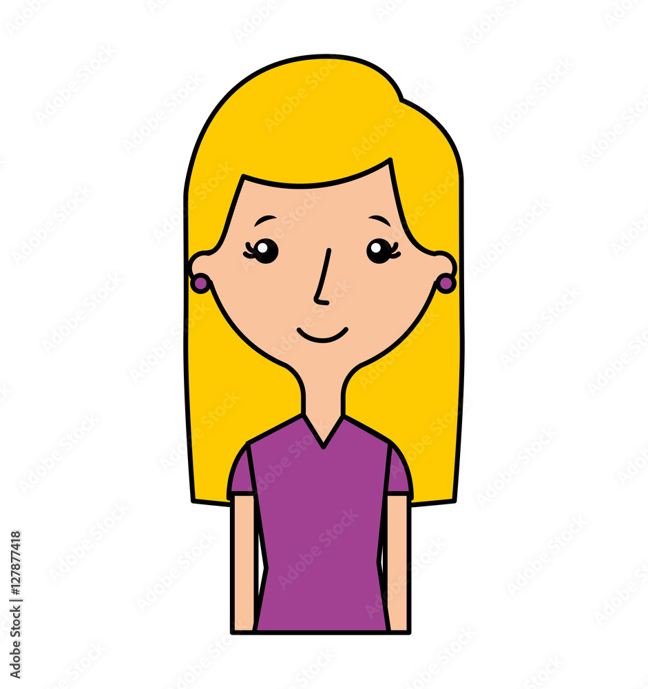 young woman avatar character vector illustration design young woman avatar character vector illustration design