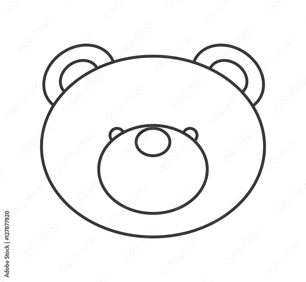 Obraz premium cute bear teddy icon vector illustration design