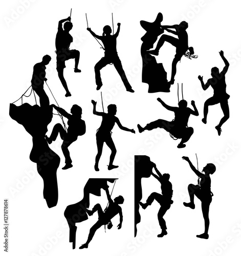 Climber Silhouettes, art vector design